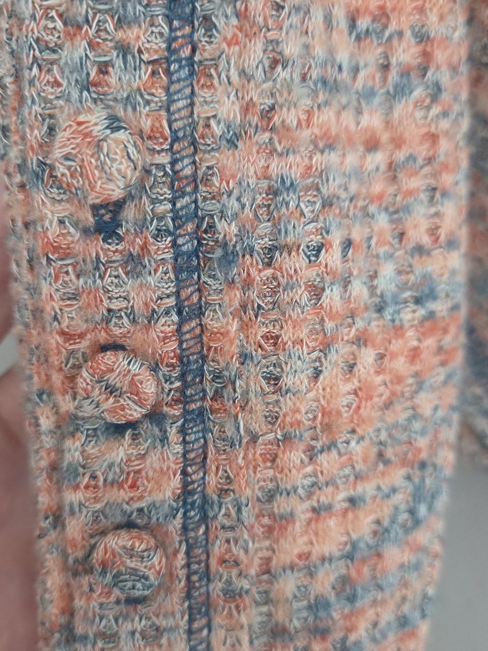 NWT Free People Peach & Blue Heather Cowl Pullover(xs) - Picture 6 of 9